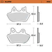 Moto-master Roadpro Sinter Brake Pad Rear - Rear