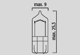Flosser Filament Glass Wedge Bulbs - 12v 5w