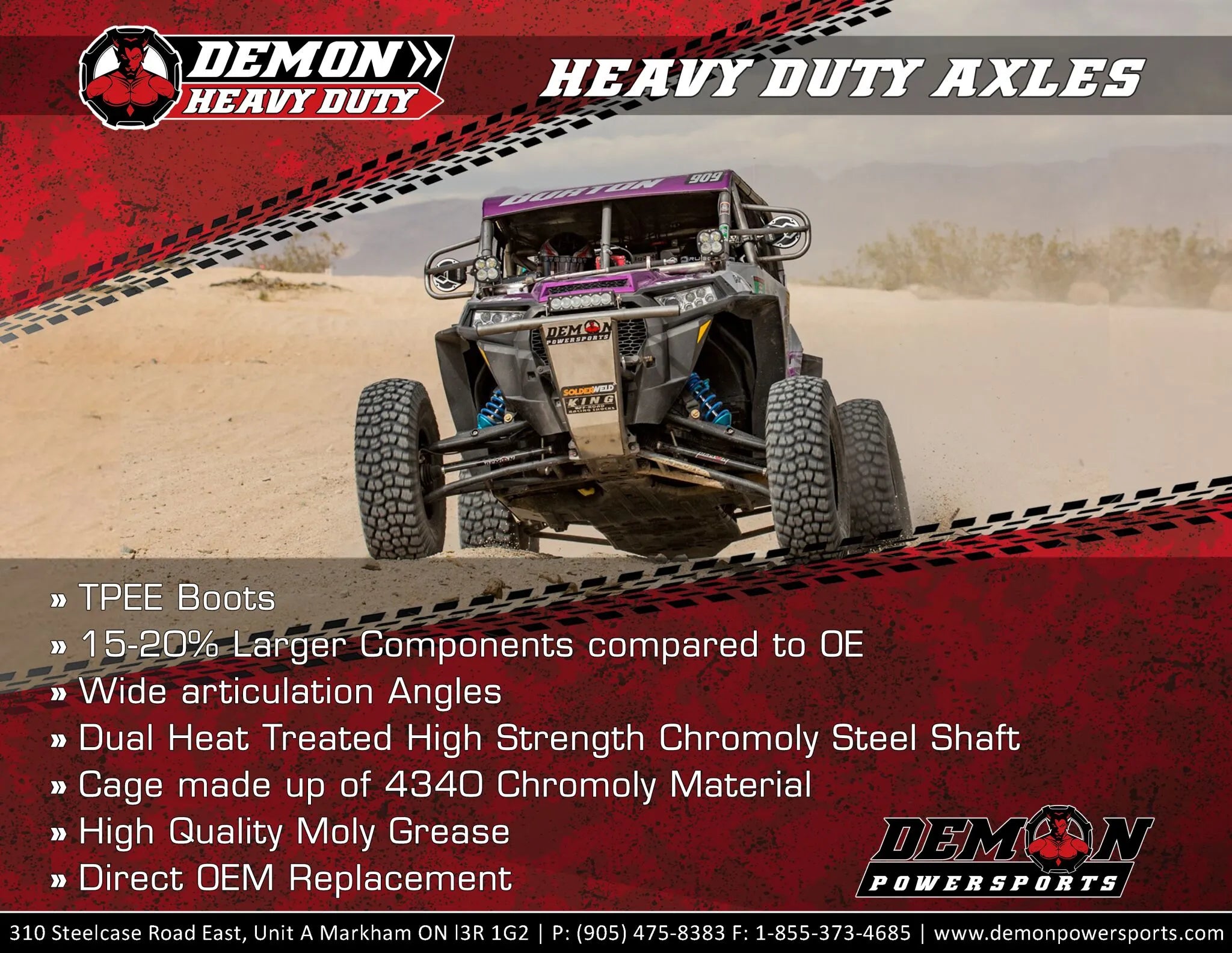 Demon Heavy-duty Axle Complete