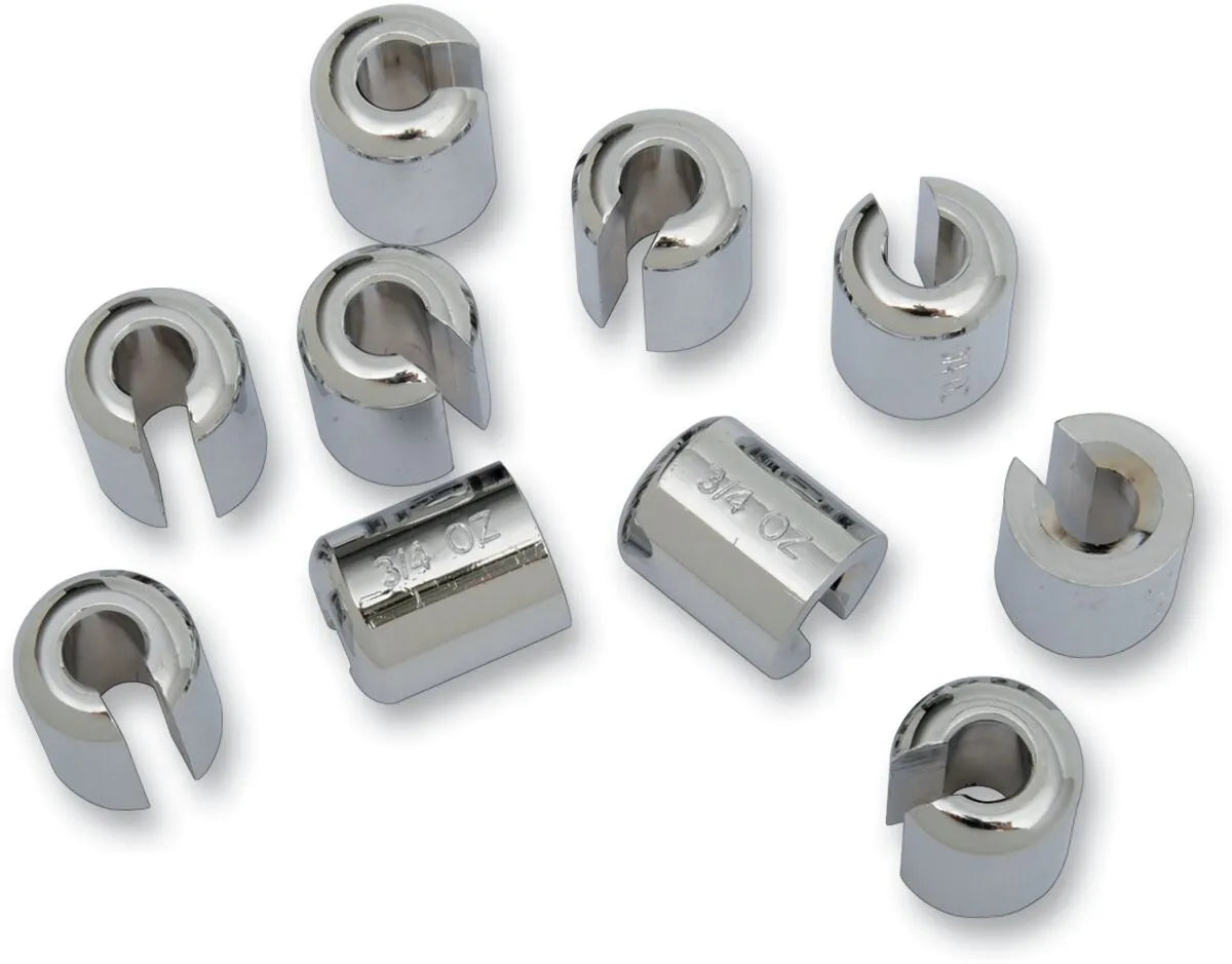 K&L SUPPLY Chrome/Zinc Spoke Wheel Weights for Motorcycles