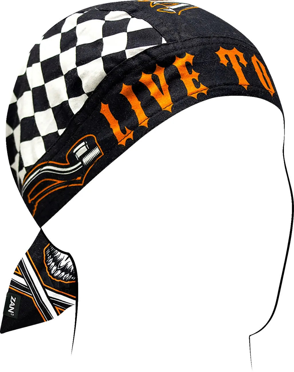 Zan Headgear Flydanna Head Wrap Ride to Live Graphic