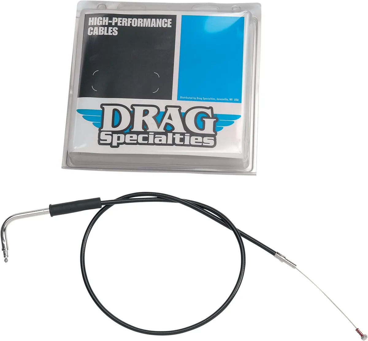 Drag Specialties Black Vinyl Idle Cable for Mikuni Carbs