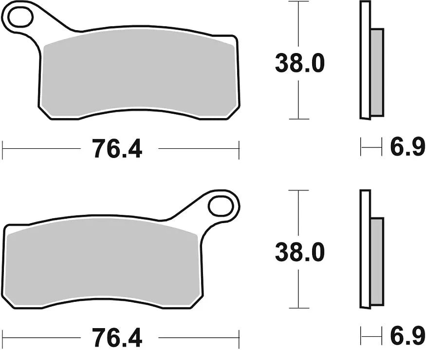 Sbs Si Offroad Sintered Brake Pads - Front