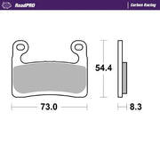 Moto-master Roadpro Carbon Racing Brake Pads - Front