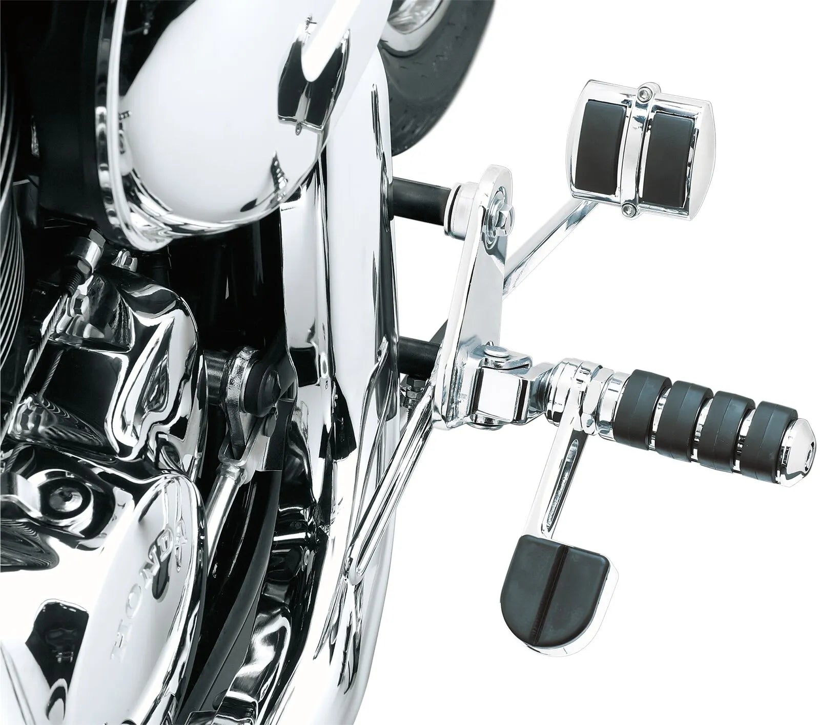 Kuryakyn Brake Pedal Pad Cover - Chrome/black