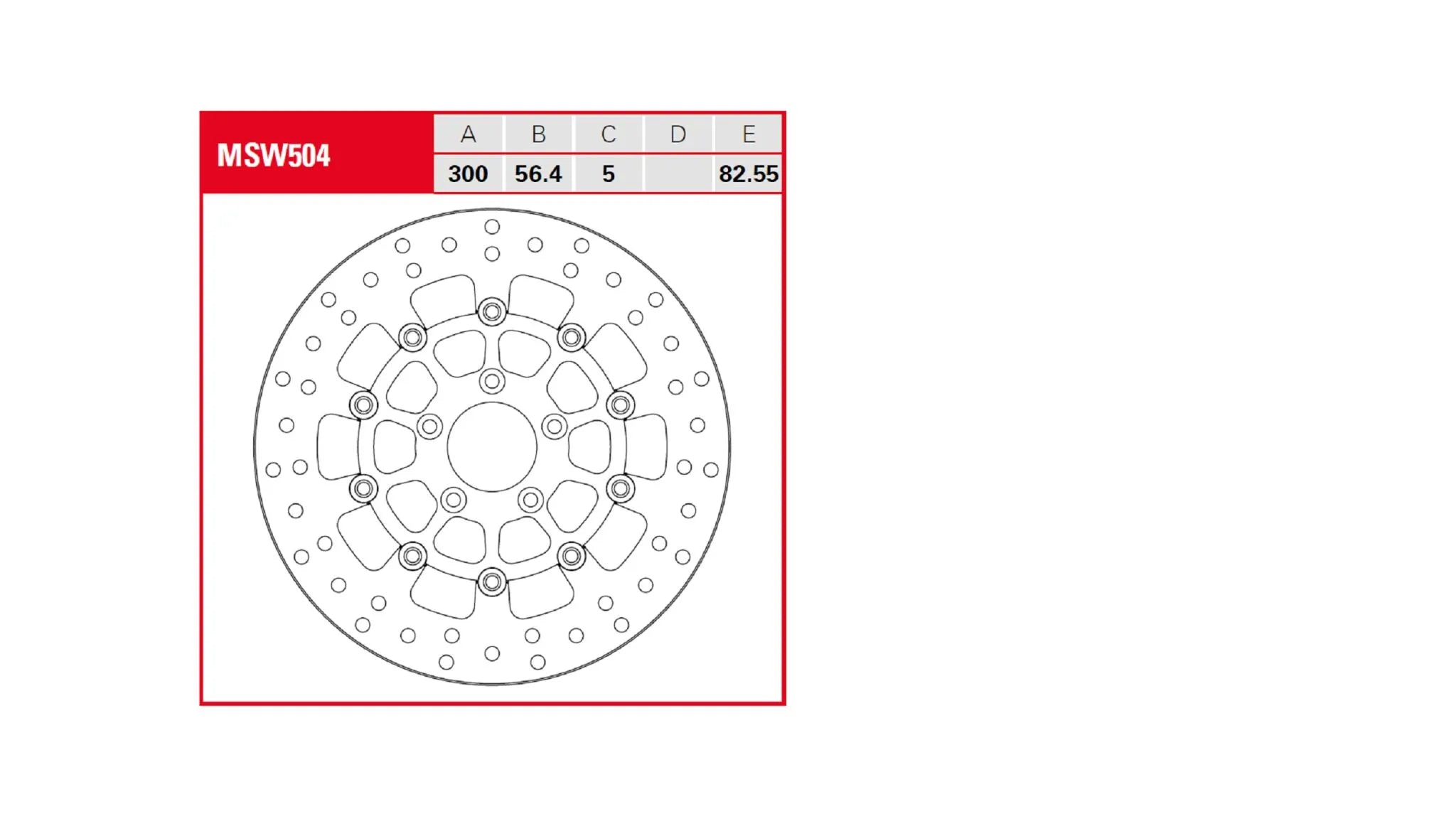 Trw Contoured Fixed Brake Rotor For Motorcycles - Front