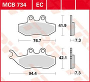 Trw Ec Series Ceramic Brake Pads