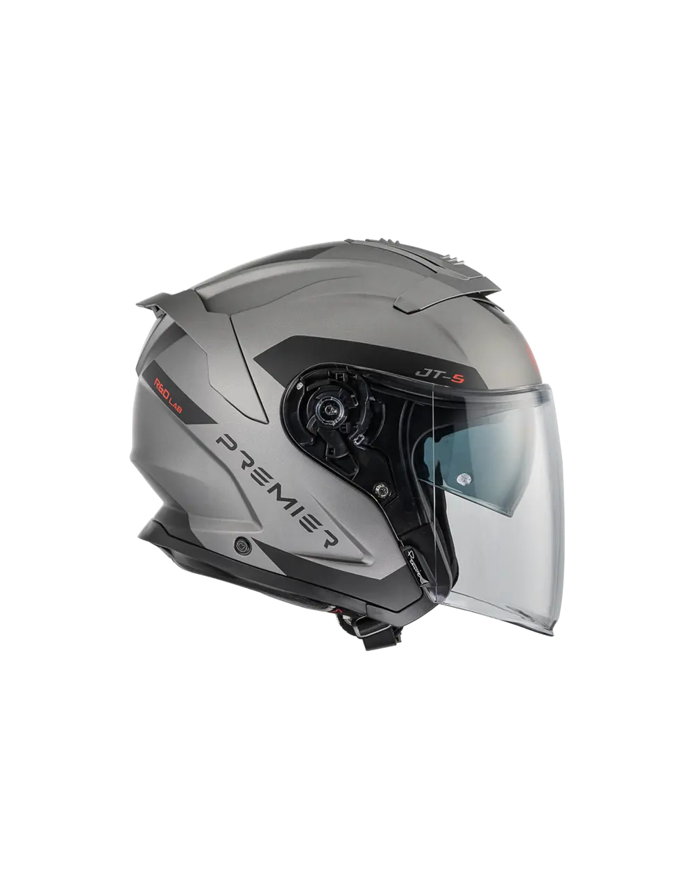 Premier Helmets Jt5 Ma Open Face Helmet - Black/gray