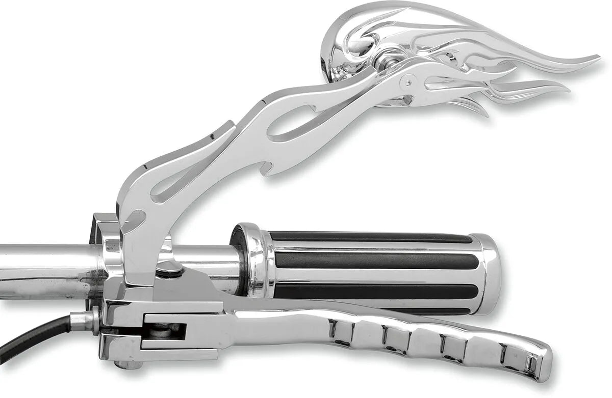 Drag Specialties Flame Style Die-cast Mirrors