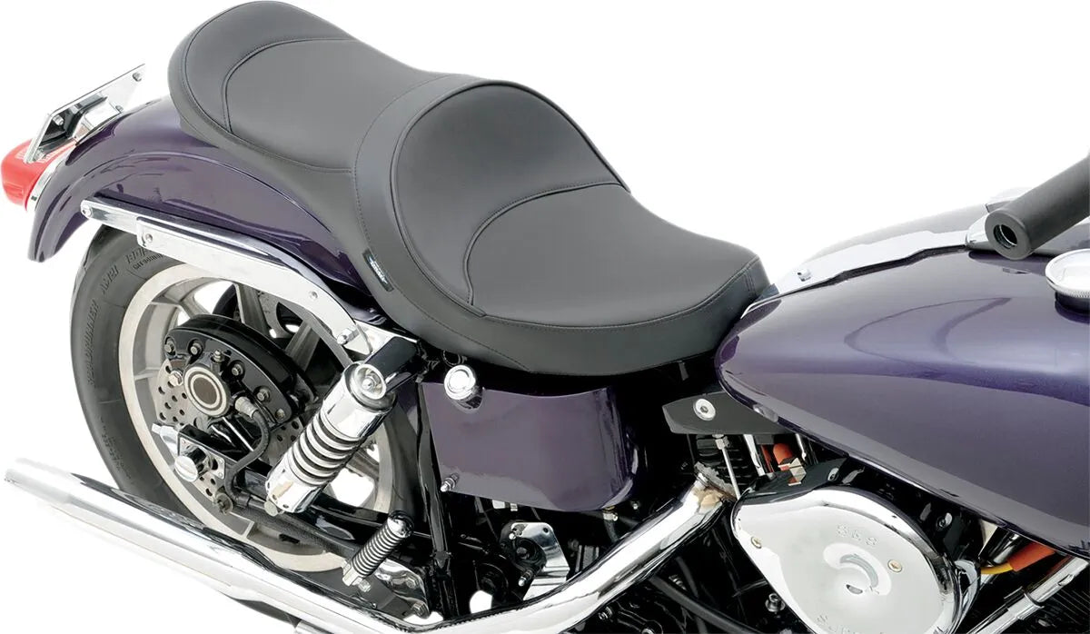 Drag Specialties 2-up Vinyl Seat - For Harley Davidson