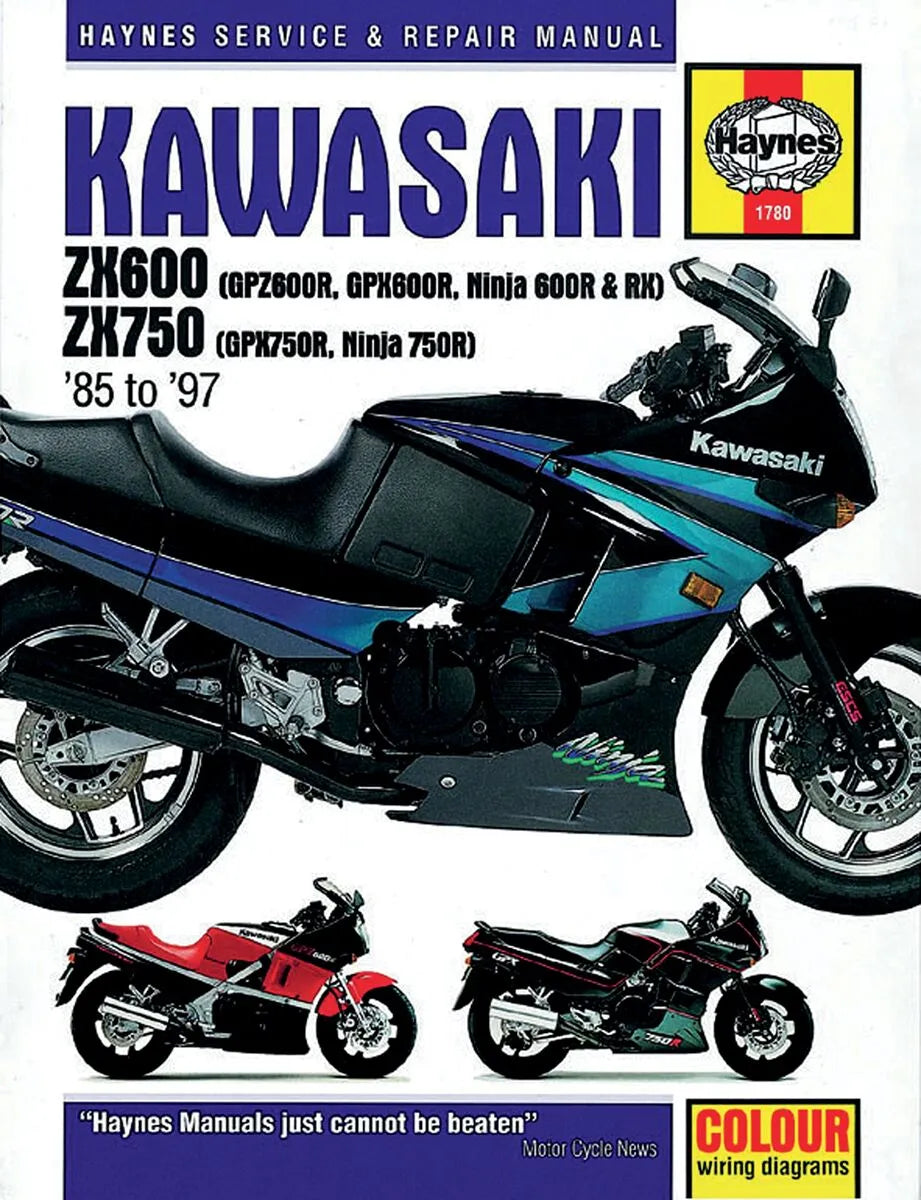 Haynes Repair Manual for Kawasaki Ninja ZX600 1985-1996