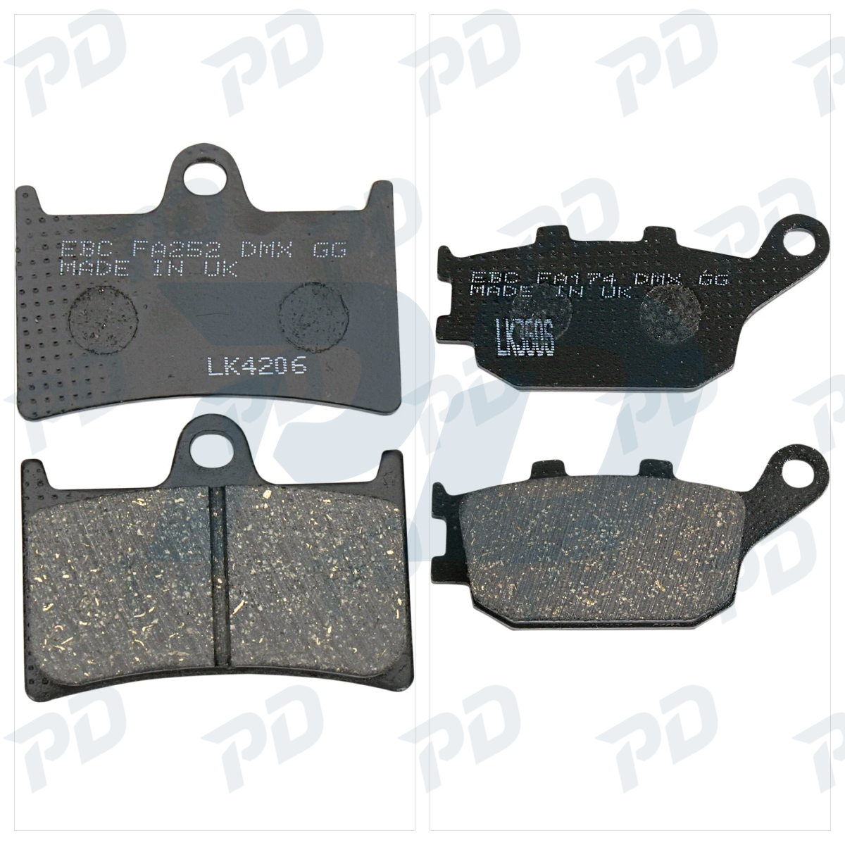 EBC Organic Brake Pads Kit for Yamaha MT-07 2014-2026