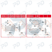 TRW Brake Pads Kit for Yamaha MT-07 2014-2022