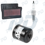 K & N + NGK SPARK PLUGS Service Kit with Air Filter, Spark Plugs & Oil Filter for Yamaha MT-09 2021-2024