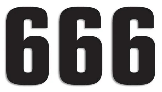 Blackbird Racing Number Plate Graphic - "6"