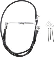 Drag Specialties Extended Brake Line Kit Black Vinyl