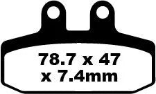 Ebc Sfa Series Organic Brake Pads For Scooters - Front & Rear