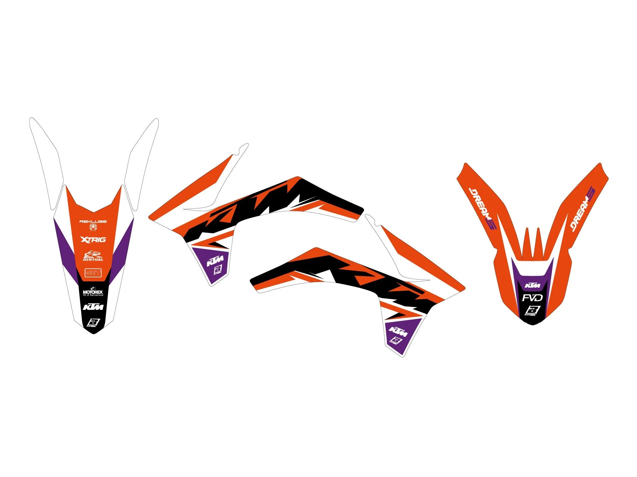 Blackbird Racing Dream 5 Graphic Kit For Ktm