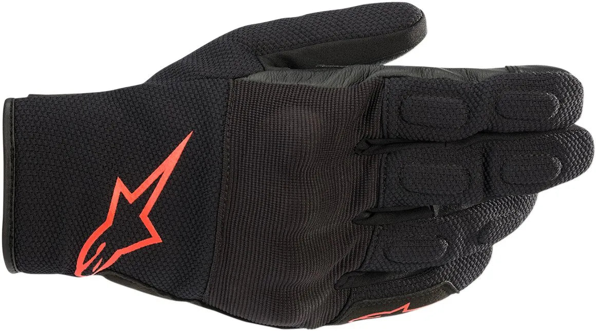 Alpinestars S-max Drystar Gloves - Black/Fluorescent Red