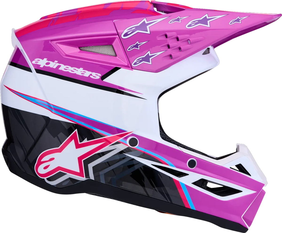 Alpinestars SM3 Falcon Youth Helmet Purple White Pink