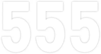 Factory Effex Pro Numbers Plate Graphic - 4" White Vinyl