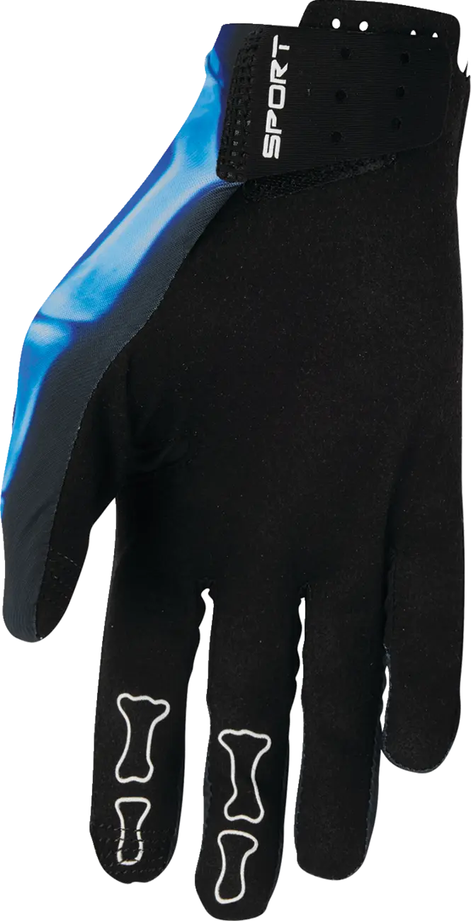 Thor Sportmode X-ray Gloves - Black/Blue