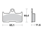Moto-master Nitro Atv Brake Pads Sintered Metal - Rear