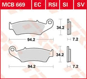 Trw Sv Series Sintered Brake Pads For Front Brake - Front