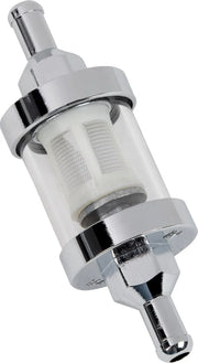 Drag Specialties Clear Inline Fuel Filter For 5/16" Fuel Line