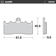 Moto-master Ceramic Brake Pads For Sports Touring Motorcycles - Front