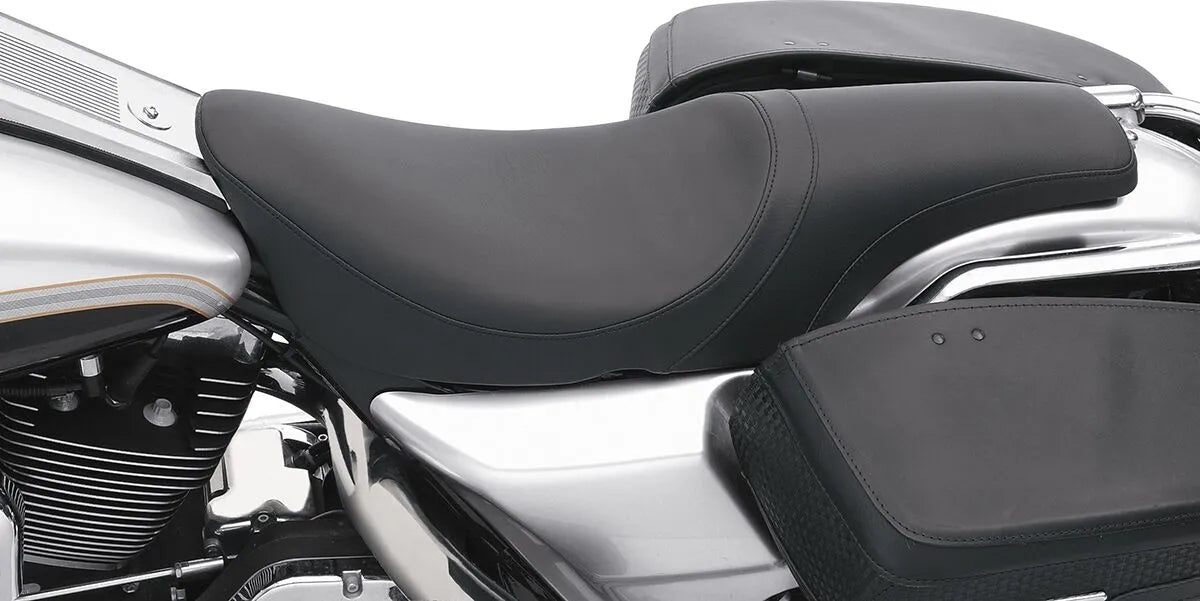 Drag Specialties Predator Seat - Black, Low Profile - For Harley Davidson