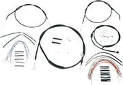 Burly Brand Black Vinyl Handlebar Cable/Line Kit for Ape Hangers