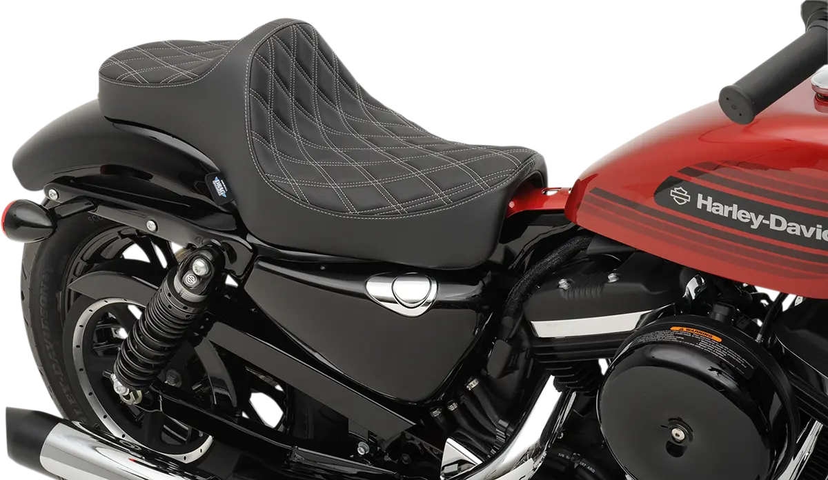 Drag Specialties Predator Iii Seat - Black - For Harley Davidson
