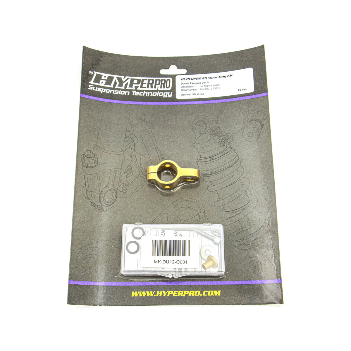 Hyperpro Gold Steering Damper Mount Kit for Ducati Panigale