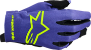 Alpinestars Youth Radar Gloves Mx Touchscreen - Black/Purple/Fluorescent Yellow