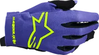 Alpinestars Youth Radar Gloves Mx Touchscreen - Black/Purple/Fluorescent Yellow