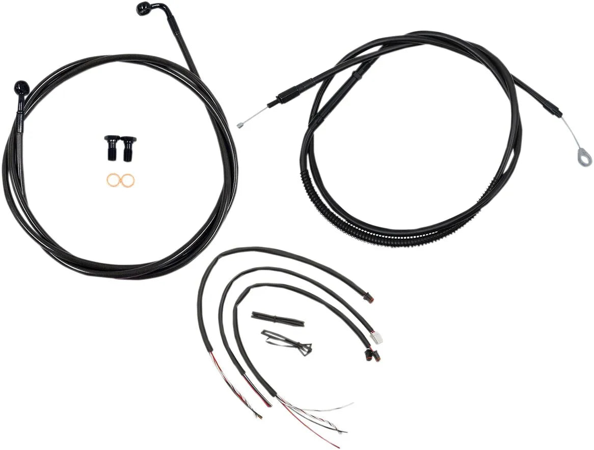 La Choppers Midnight Handlebar Cable/Brake Line Kit for 15"-17"