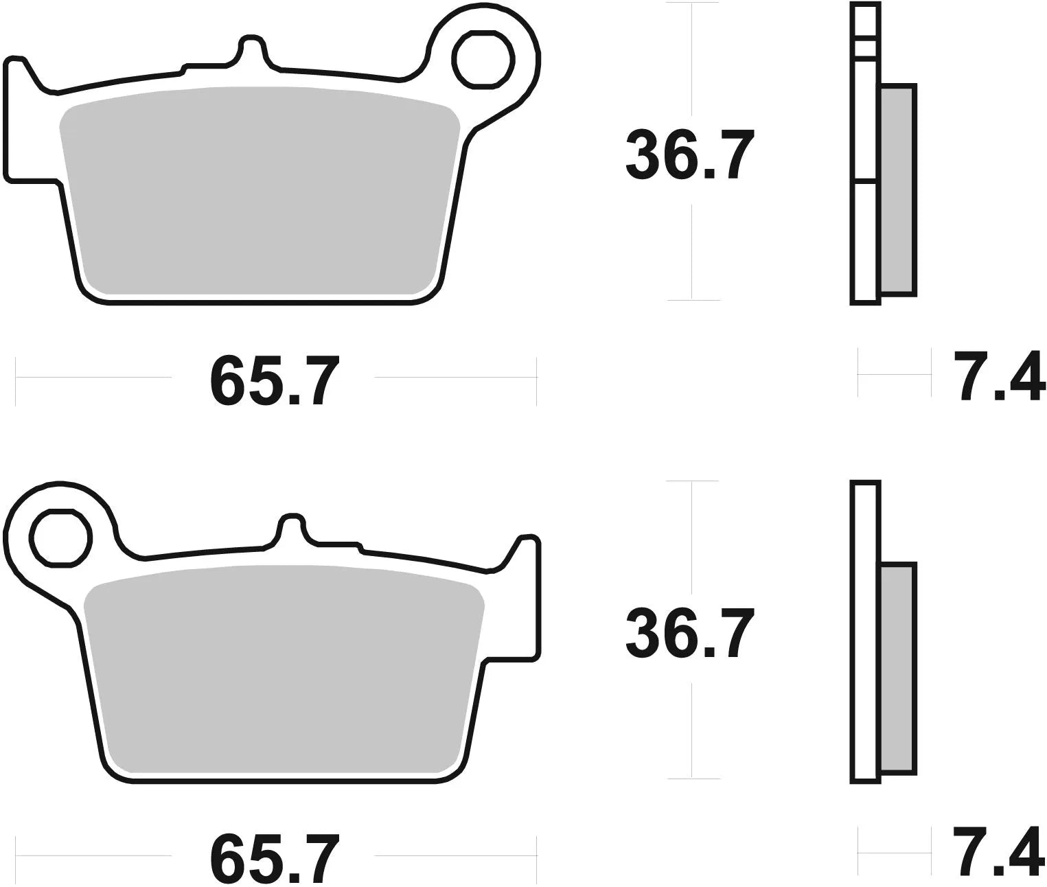 Sbs Hf Street Ceramic Organic Brake Pads - Rear