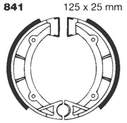 Ebc "G" Grooved Brake Shoe Set - Front & Rear