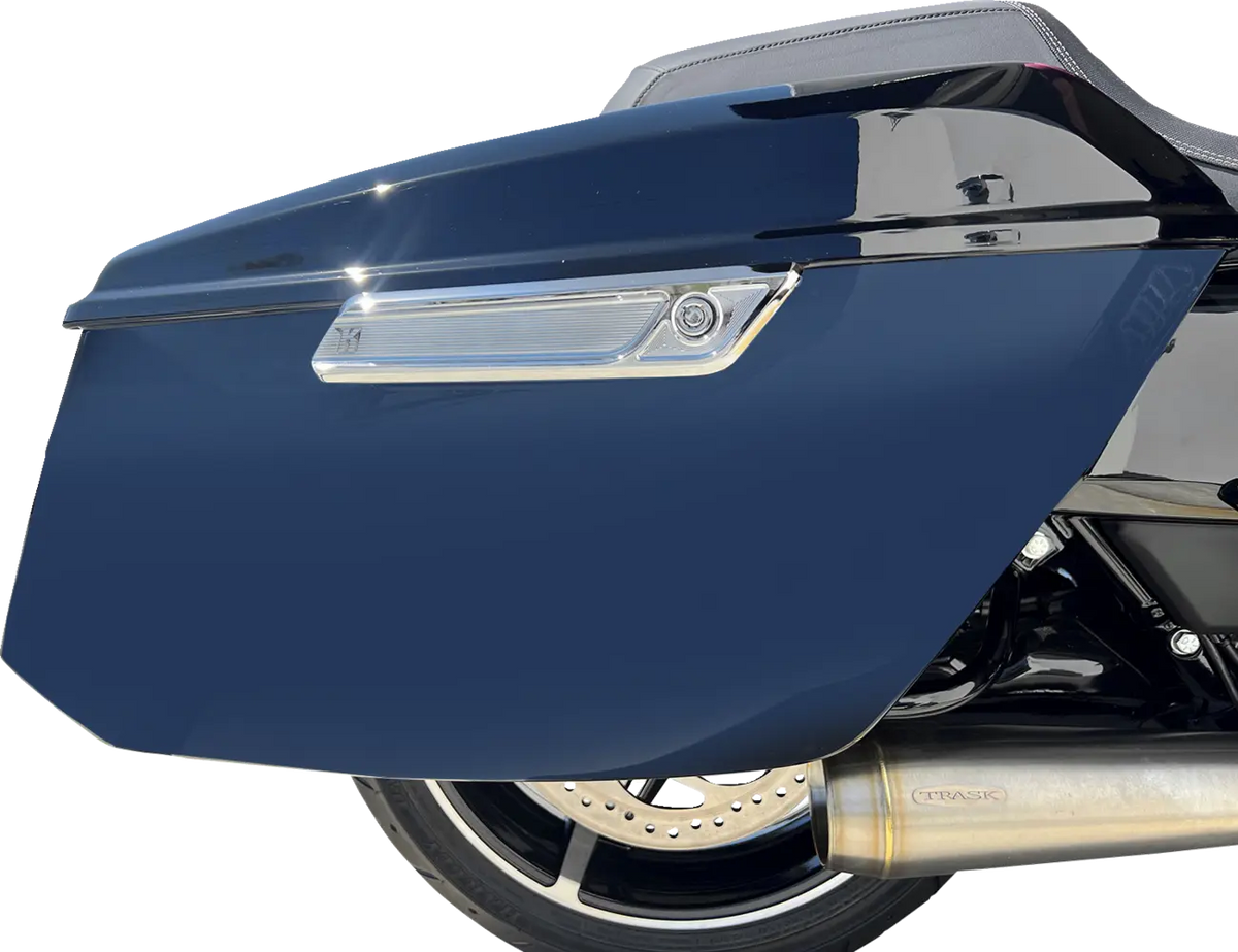 Kodlin USA Chrome Billet Aluminum Saddlebag Latch Covers Pair