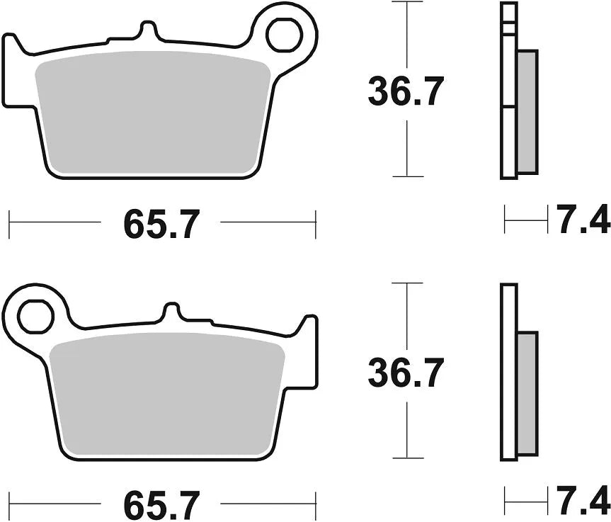 Sbs Hf Street Ceramic Organic Brake Pads - Rear