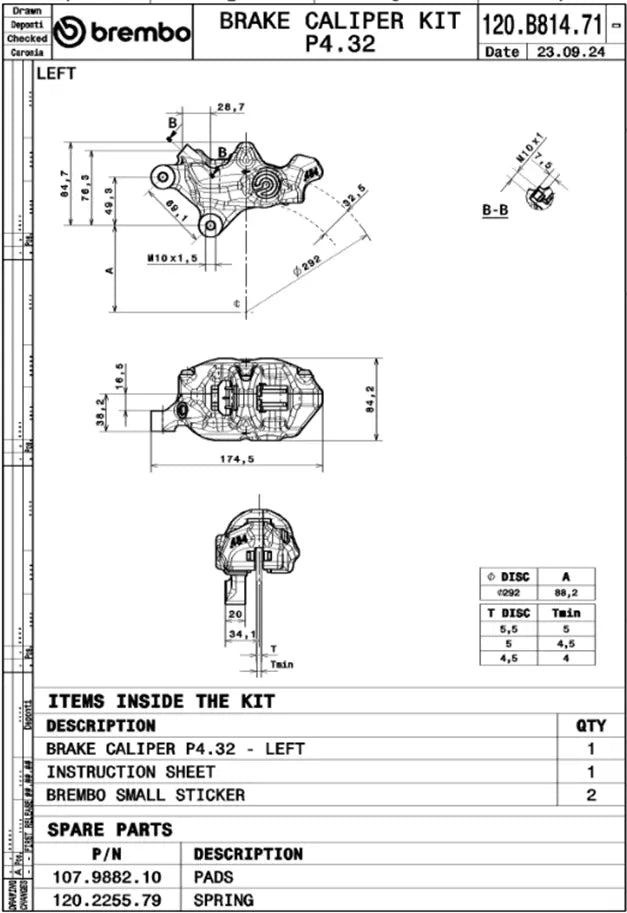 Brembo 484 Logopuro Brake Caliper Upgrade