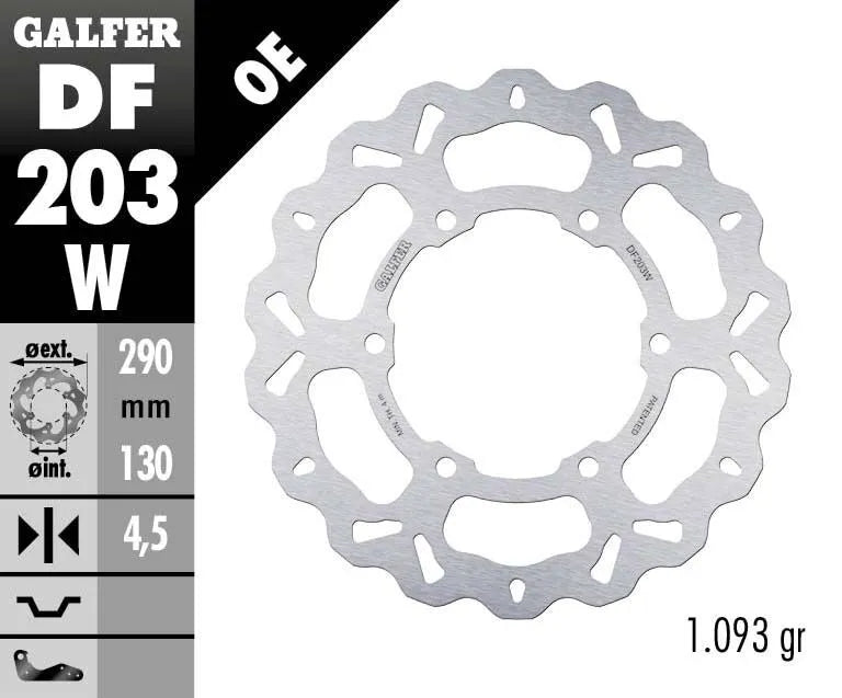 Galfer Wave Brake Rotor For Motorcycles - Front