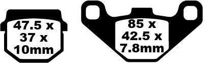 Ebc Sfa Series Organic Scooter Brake Pads - Front