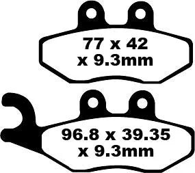 Ebc Sfa-hh Series Sintered Brake Pads For Scooters - Front & Rear