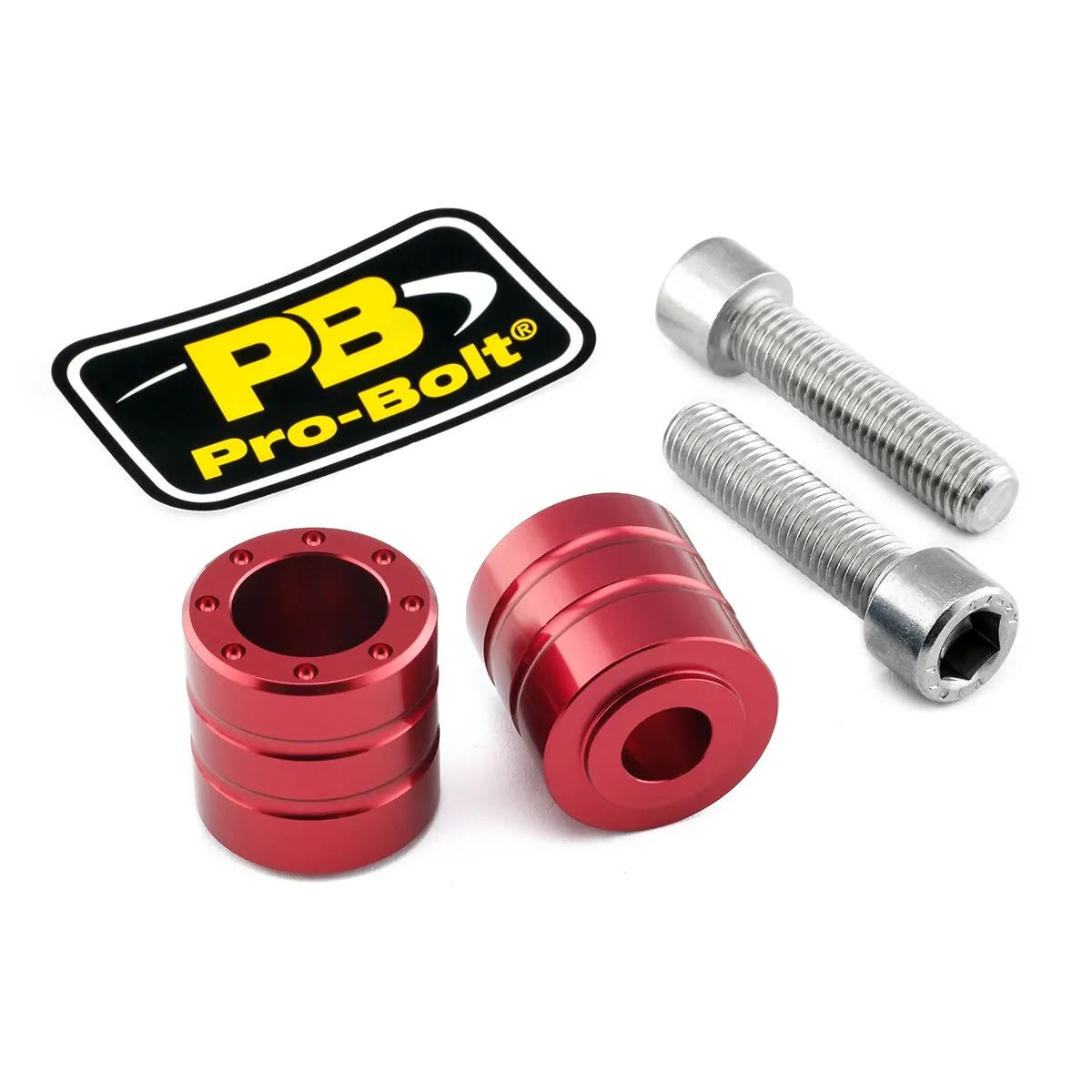 Pro Bolt Aluminium Bar Ends - Red