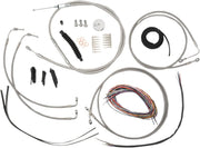 LA CHOPPERS Complete Stainless Braided Cable/Brake Line Kit