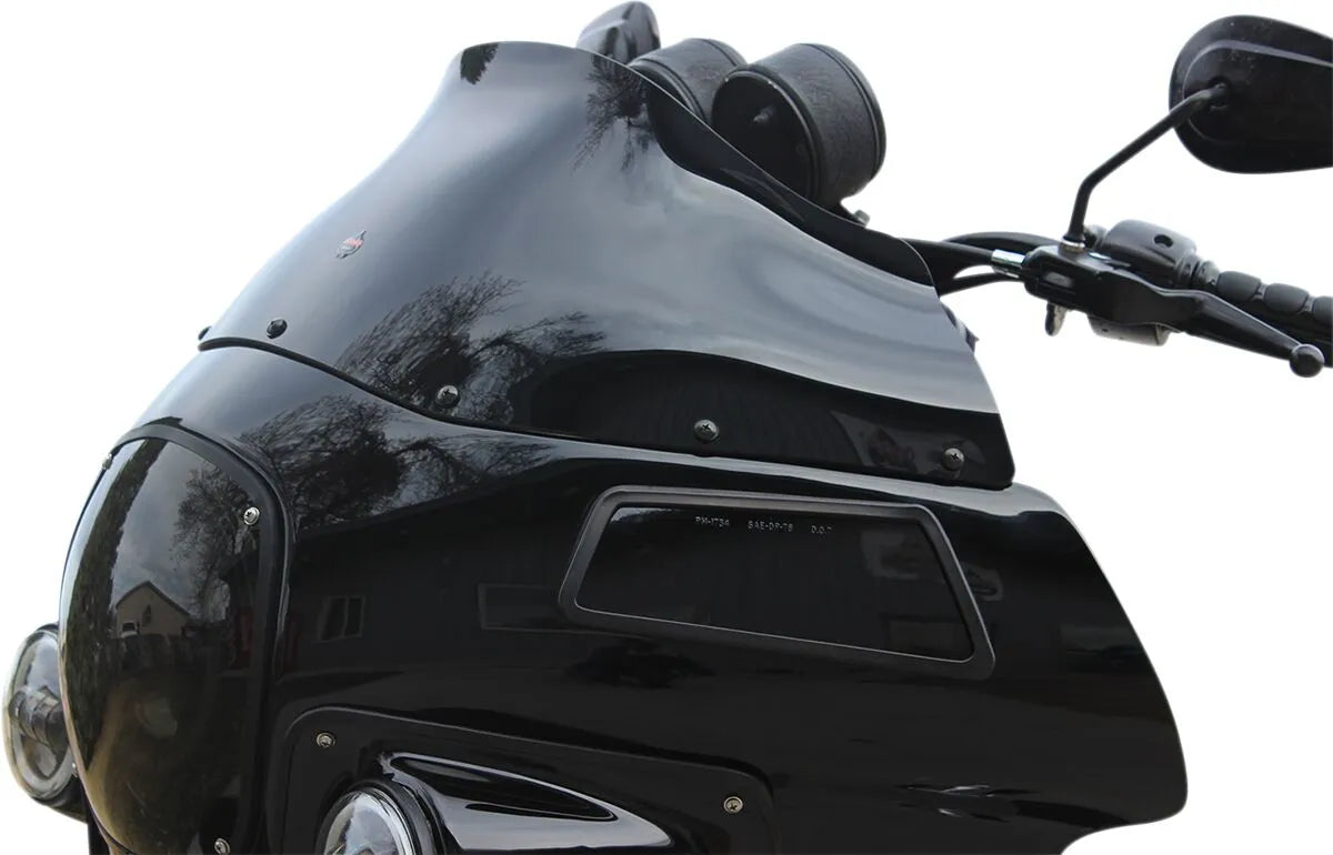 Klock Werks Flare Windshield - Black, 9"