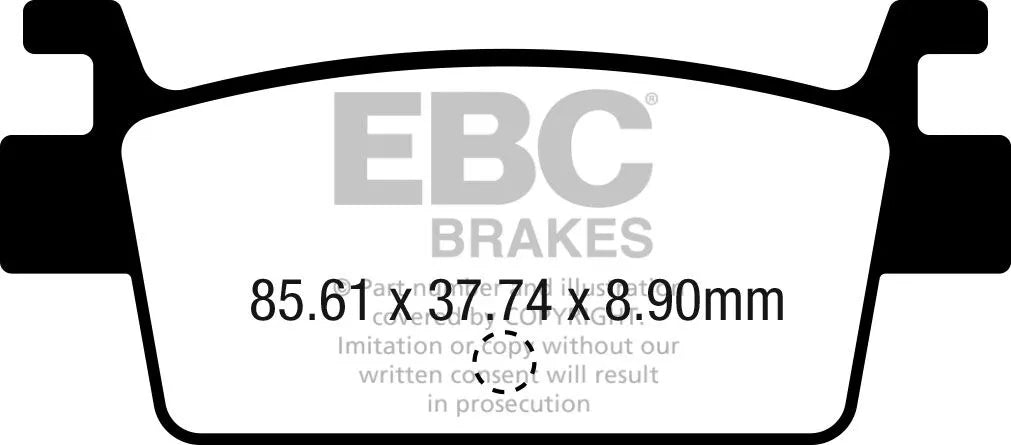 Ebc Sfac Carbon Series Scooter Brake Pads - Rear