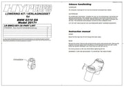 Hyperpro Lowering Spring for Rear Suspension